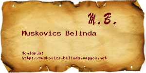 Muskovics Belinda névjegykártya